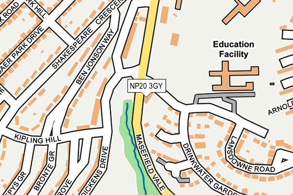 NP20 3GY map - OS OpenMap – Local (Ordnance Survey) NP20 3GY map - OS OpenMap – Local (Ordnance Survey)