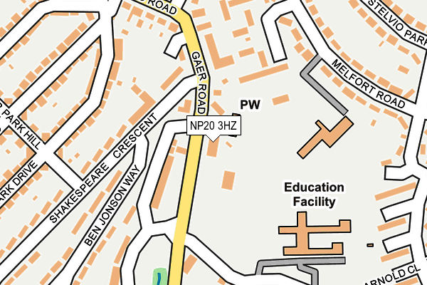 NP20 3HZ map - OS OpenMap – Local (Ordnance Survey) NP20 3HZ map - OS OpenMap – Local (Ordnance Survey)