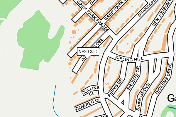NP20 3JD map - OS OpenMap – Local (Ordnance Survey) NP20 3JD map - OS OpenMap – Local (Ordnance Survey)