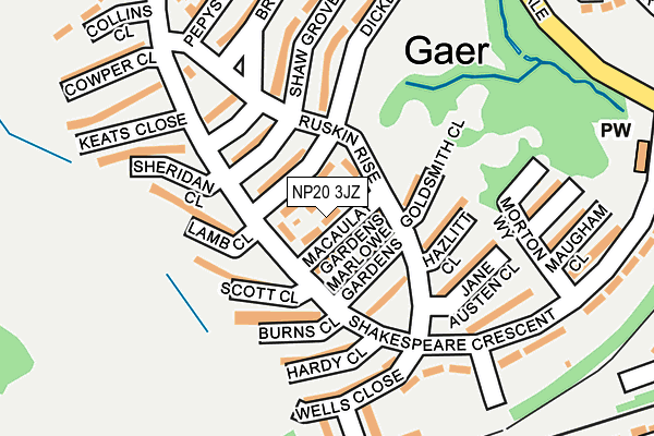 NP20 3JZ map - OS OpenMap – Local (Ordnance Survey)