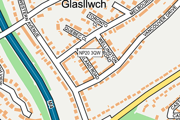 NP20 3QW map - OS OpenMap – Local (Ordnance Survey)