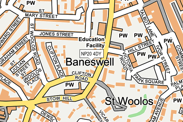 NP20 4DY map - OS OpenMap – Local (Ordnance Survey) NP20 4DY map - OS OpenMap – Local (Ordnance Survey)