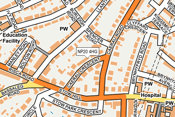 NP20 4HG map - OS OpenMap – Local (Ordnance Survey) NP20 4HG map - OS OpenMap – Local (Ordnance Survey)