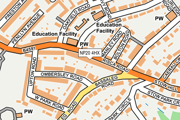 NP20 4HX map - OS OpenMap – Local (Ordnance Survey) NP20 4HX map - OS OpenMap – Local (Ordnance Survey)