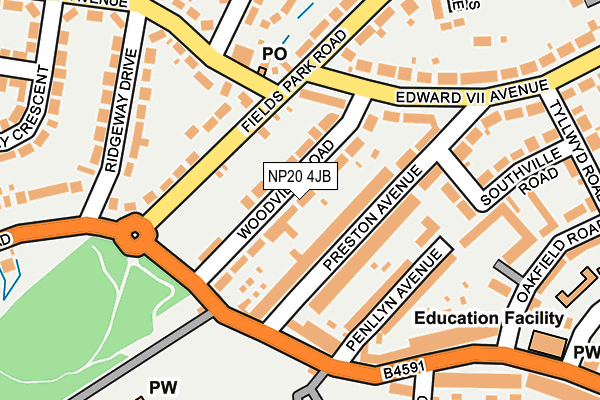 NP20 4JB map - OS OpenMap – Local (Ordnance Survey) NP20 4JB map - OS OpenMap – Local (Ordnance Survey)