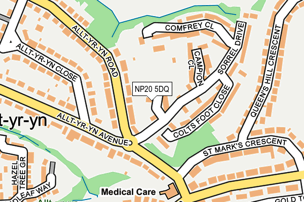 NP20 5DQ map - OS OpenMap – Local (Ordnance Survey) NP20 5DQ map - OS OpenMap – Local (Ordnance Survey)
