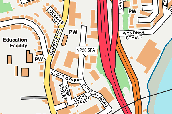 NP20 5FA map - OS OpenMap – Local (Ordnance Survey) NP20 5FA map - OS OpenMap – Local (Ordnance Survey)