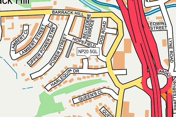 NP20 5GL map - OS OpenMap – Local (Ordnance Survey) NP20 5GL map - OS OpenMap – Local (Ordnance Survey)