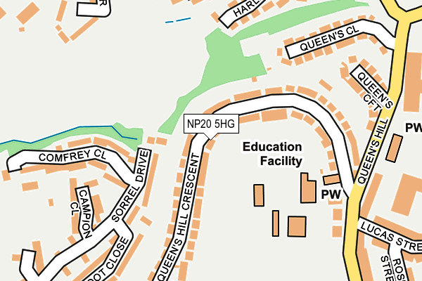 NP20 5HG map - OS OpenMap – Local (Ordnance Survey) NP20 5HG map - OS OpenMap – Local (Ordnance Survey)