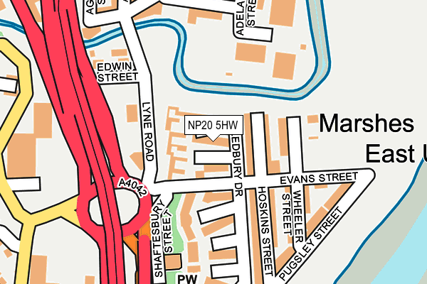 NP20 5HW map - OS OpenMap – Local (Ordnance Survey) NP20 5HW map - OS OpenMap – Local (Ordnance Survey)