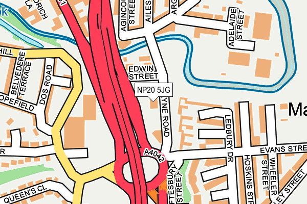 NP20 5JG map - OS OpenMap – Local (Ordnance Survey) NP20 5JG map - OS OpenMap – Local (Ordnance Survey)