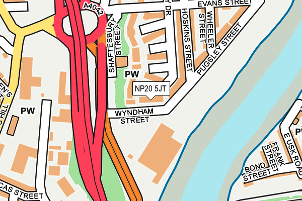 NP20 5JT map - OS OpenMap – Local (Ordnance Survey) NP20 5JT map - OS OpenMap – Local (Ordnance Survey)