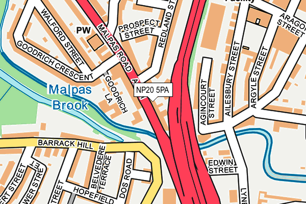 NP20 5PA map - OS OpenMap – Local (Ordnance Survey) NP20 5PA map - OS OpenMap – Local (Ordnance Survey)