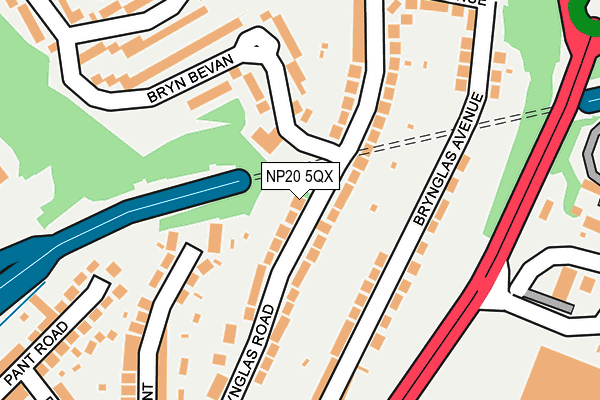 NP20 5QX map - OS OpenMap – Local (Ordnance Survey) NP20 5QX map - OS OpenMap – Local (Ordnance Survey)