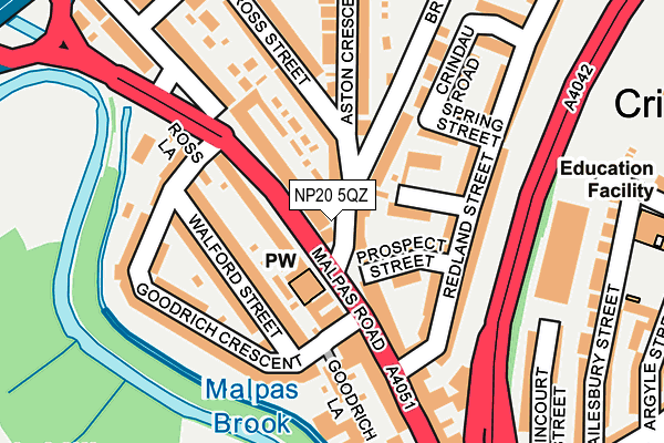NP20 5QZ map - OS OpenMap – Local (Ordnance Survey) NP20 5QZ map - OS OpenMap – Local (Ordnance Survey)