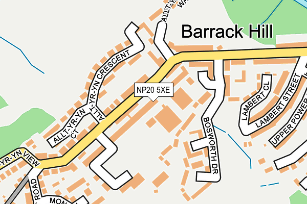 NP20 5XE map - OS OpenMap – Local (Ordnance Survey) NP20 5XE map - OS OpenMap – Local (Ordnance Survey)