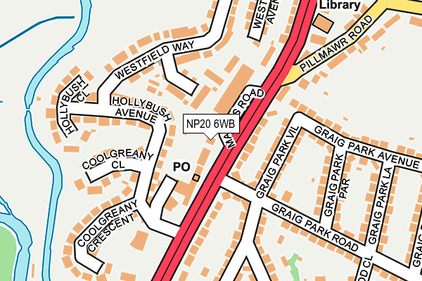 NP20 6WB map - OS OpenMap – Local (Ordnance Survey) NP20 6WB map - OS OpenMap – Local (Ordnance Survey)