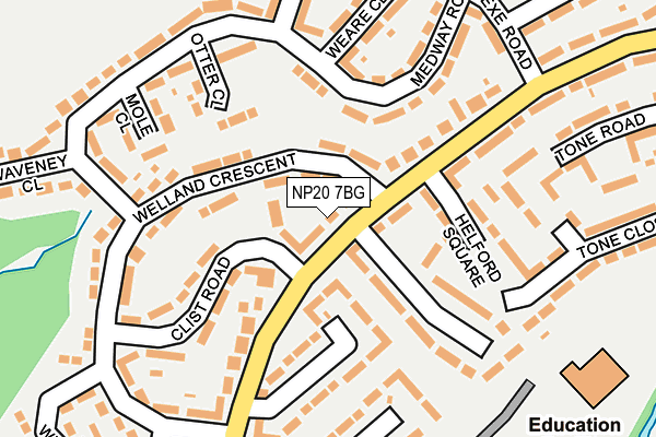 NP20 7BG map - OS OpenMap – Local (Ordnance Survey) NP20 7BG map - OS OpenMap – Local (Ordnance Survey)