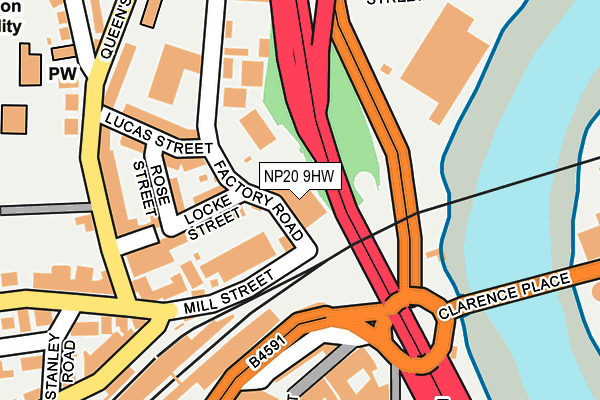 NP20 9HW map - OS OpenMap – Local (Ordnance Survey) NP20 9HW map - OS OpenMap – Local (Ordnance Survey)