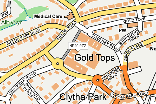 NP20 9ZZ map - OS OpenMap – Local (Ordnance Survey) NP20 9ZZ map - OS OpenMap – Local (Ordnance Survey)