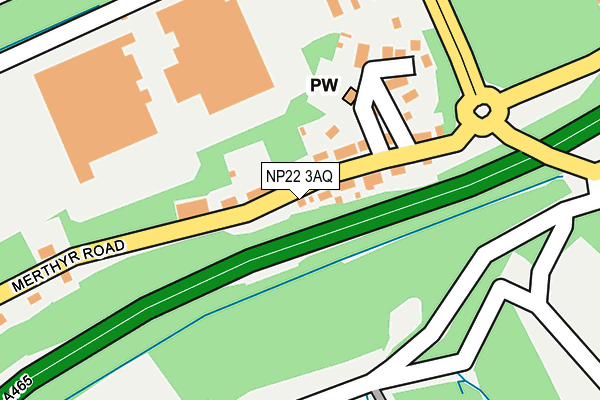 NP22 3AQ map - OS OpenMap – Local (Ordnance Survey) NP22 3AQ map - OS OpenMap – Local (Ordnance Survey)