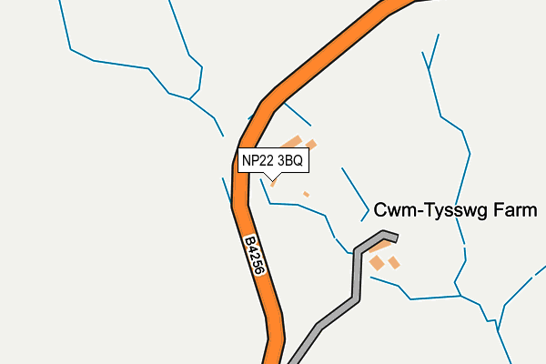 NP22 3BQ map - OS OpenMap – Local (Ordnance Survey) NP22 3BQ map - OS OpenMap – Local (Ordnance Survey)