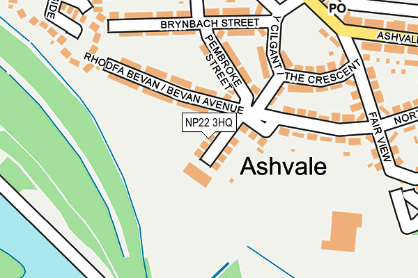 NP22 3HQ map - OS OpenMap – Local (Ordnance Survey)