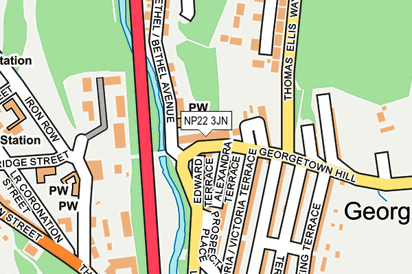 NP22 3JN map - OS OpenMap – Local (Ordnance Survey) NP22 3JN map - OS OpenMap – Local (Ordnance Survey)