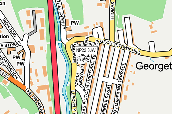 NP22 3JW map - OS OpenMap – Local (Ordnance Survey) NP22 3JW map - OS OpenMap – Local (Ordnance Survey)