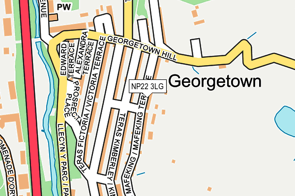 NP22 3LG map - OS OpenMap – Local (Ordnance Survey) NP22 3LG map - OS OpenMap – Local (Ordnance Survey)