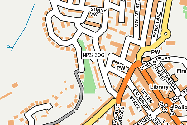 NP22 3QG map - OS OpenMap – Local (Ordnance Survey) NP22 3QG map - OS OpenMap – Local (Ordnance Survey)