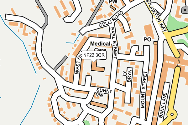 NP22 3QR map - OS OpenMap – Local (Ordnance Survey) NP22 3QR map - OS OpenMap – Local (Ordnance Survey)