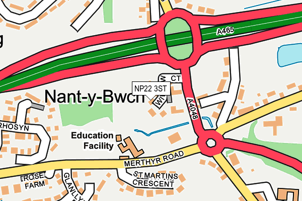 NP22 3ST map - OS OpenMap – Local (Ordnance Survey) NP22 3ST map - OS OpenMap – Local (Ordnance Survey)