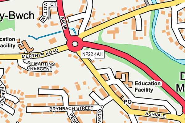NP22 4AH map - OS OpenMap – Local (Ordnance Survey) NP22 4AH map - OS OpenMap – Local (Ordnance Survey)