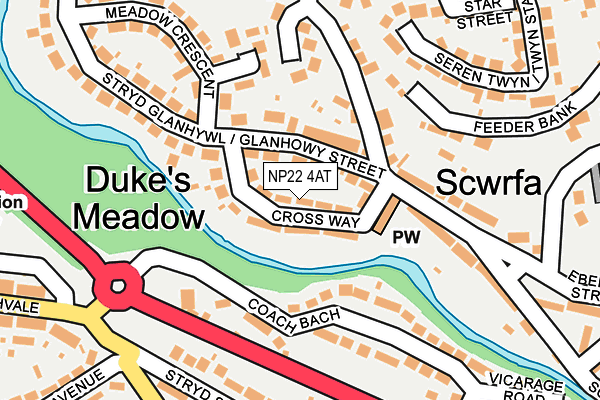 NP22 4AT map - OS OpenMap – Local (Ordnance Survey) NP22 4AT map - OS OpenMap – Local (Ordnance Survey)