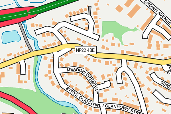 NP22 4BE map - OS OpenMap – Local (Ordnance Survey) NP22 4BE map - OS OpenMap – Local (Ordnance Survey)
