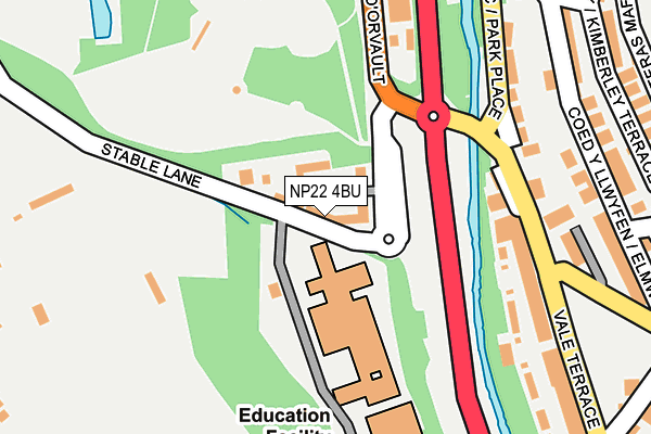 NP22 4BU map - OS OpenMap – Local (Ordnance Survey) NP22 4BU map - OS OpenMap – Local (Ordnance Survey)