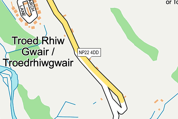 NP22 4DD map - OS OpenMap – Local (Ordnance Survey) NP22 4DD map - OS OpenMap – Local (Ordnance Survey)