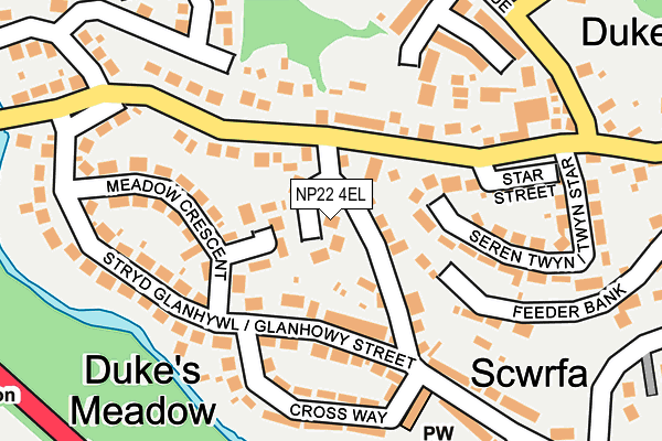 NP22 4EL map - OS OpenMap – Local (Ordnance Survey) NP22 4EL map - OS OpenMap – Local (Ordnance Survey)