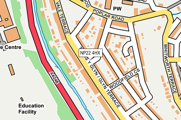 NP22 4HX map - OS OpenMap – Local (Ordnance Survey) NP22 4HX map - OS OpenMap – Local (Ordnance Survey)
