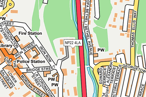 NP22 4LA map - OS OpenMap – Local (Ordnance Survey) NP22 4LA map - OS OpenMap – Local (Ordnance Survey)
