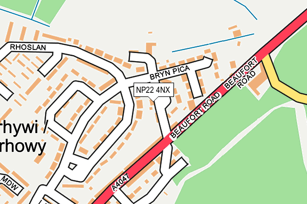 NP22 4NX map - OS OpenMap – Local (Ordnance Survey) NP22 4NX map - OS OpenMap – Local (Ordnance Survey)