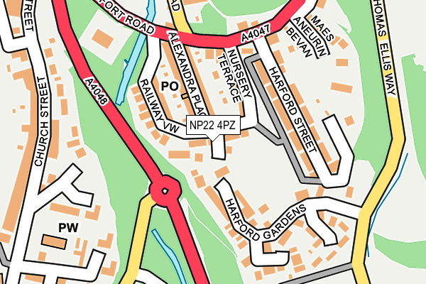 NP22 4PZ map - OS OpenMap – Local (Ordnance Survey) NP22 4PZ map - OS OpenMap – Local (Ordnance Survey)