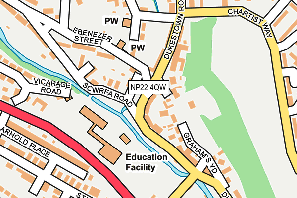 NP22 4QW map - OS OpenMap – Local (Ordnance Survey) NP22 4QW map - OS OpenMap – Local (Ordnance Survey)