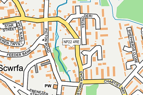 NP22 4RE map - OS OpenMap – Local (Ordnance Survey) NP22 4RE map - OS OpenMap – Local (Ordnance Survey)