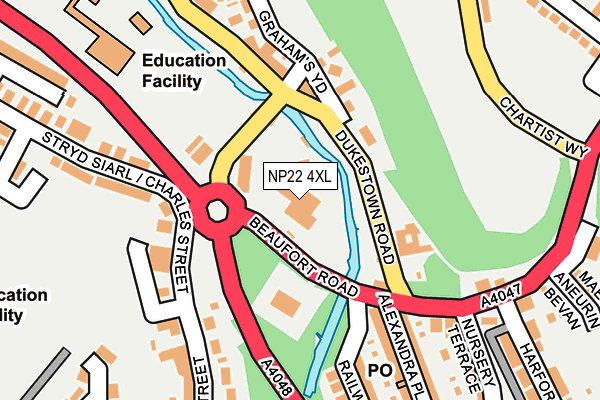 NP22 4XL map - OS OpenMap – Local (Ordnance Survey) NP22 4XL map - OS OpenMap – Local (Ordnance Survey)