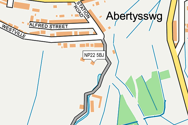 NP22 5BJ map - OS OpenMap – Local (Ordnance Survey) NP22 5BJ map - OS OpenMap – Local (Ordnance Survey)