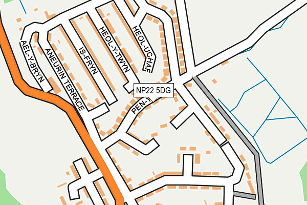 NP22 5DG map - OS OpenMap – Local (Ordnance Survey) NP22 5DG map - OS OpenMap – Local (Ordnance Survey)