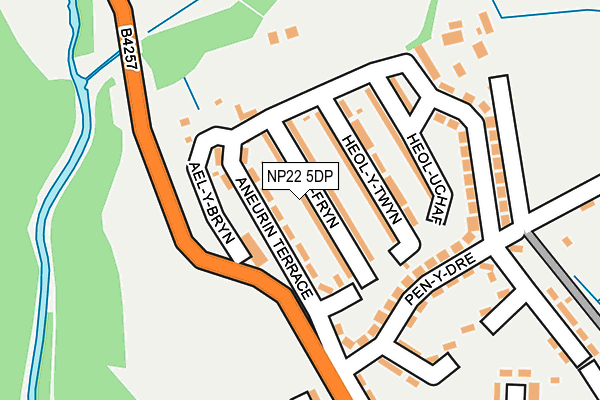 NP22 5DP map - OS OpenMap – Local (Ordnance Survey) NP22 5DP map - OS OpenMap – Local (Ordnance Survey)