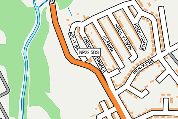 NP22 5DS map - OS OpenMap – Local (Ordnance Survey) NP22 5DS map - OS OpenMap – Local (Ordnance Survey)